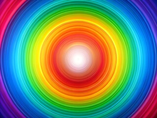 Obraz premium Vibrant Circular Rainbow Gradient Background Design