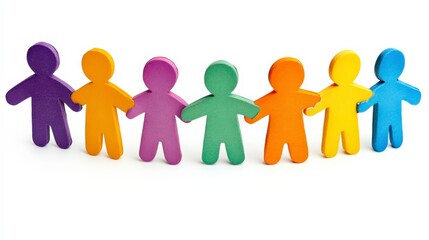 Colorful Paper Cutouts Symbolizing Unity and Diversity in Harmony