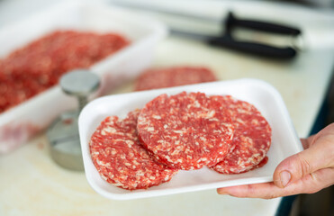 Cooking meat cutlets in the kitchen using special devices