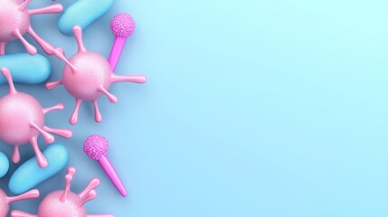 Printed T-706 attacking cancer cells in an illustration