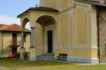 La chiesa dei Santi Simone e Giuda a Ricaldone in provincia di Alessandria, Piemonte, Italia.