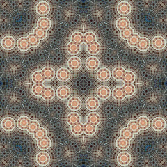 Seamless square pattern. Symmetric pattern texture