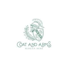 Traditional Coat of Arms with Regal Lion and Crossed Keys