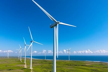 This energy concept is called eco-power, and it uses wind turbines to produce renewable energy and can produce it all year round. It is considered a clean energy technology.