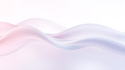 Fototapeta premium Smooth, translucent waves with a frosted glass texture, in pastel tones, giving a modern and ethereal feel
