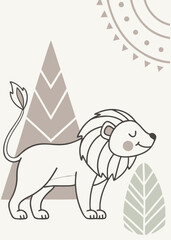 Go to a fairy-tale world with an abstract lion in your interior - a style that fascinates.
