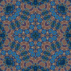 Seamless square pattern. Symmetric pattern texture