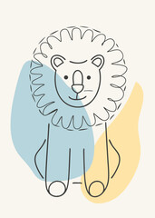 How to choose the perfect picture for a child's room: Scandinavian style and abstract lion.