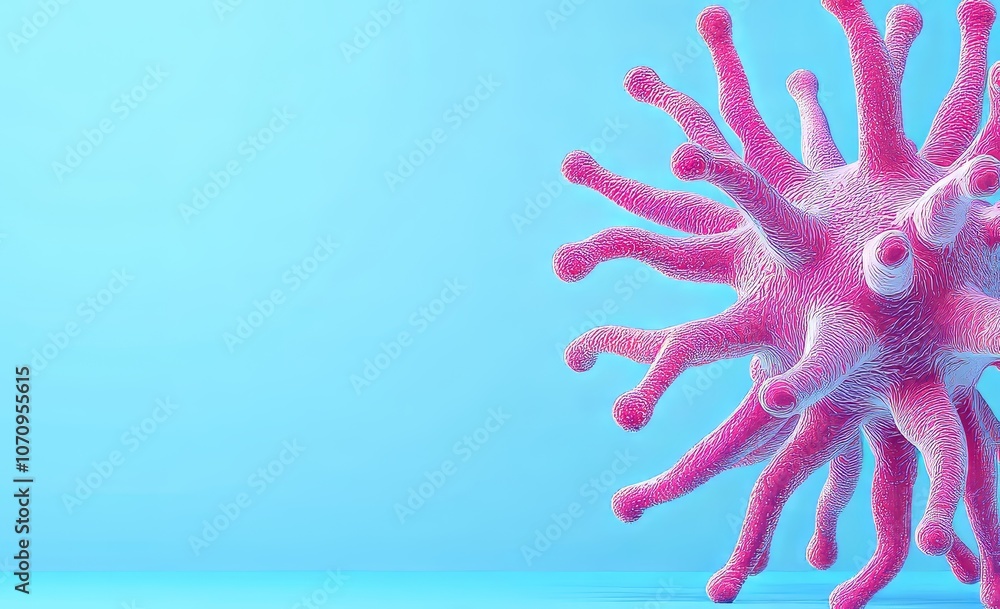 Poster the intricate structures and textures of bacteria and virus cells can be seen in this stock image of