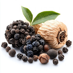 Black Peppercorns Isolated