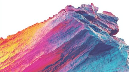 Colorful Geological Formation with Striking Patterns and Textures Captured in a Unique Perspective