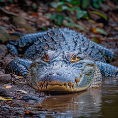 Fototapeta premium Crocodile Isolated
