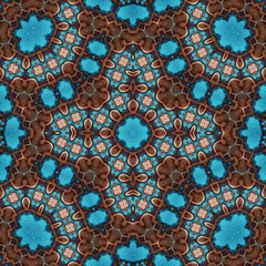 Seamless square pattern. Symmetric pattern texture