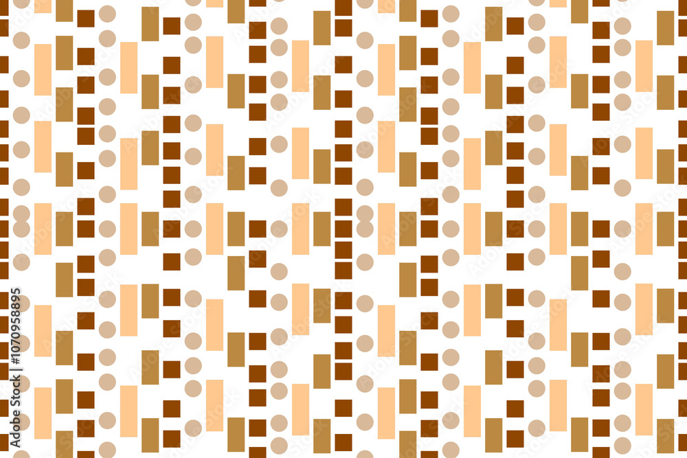 Poster abstract geometric pattern featuring warm tones and circles on a light background