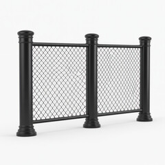 Naklejka premium Wire Fence Isolated