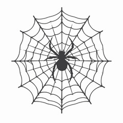 Fototapeta premium a black and white line drawing of a spider web.