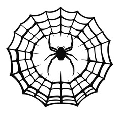 Fototapeta premium a black and white line drawing of a spider web.
