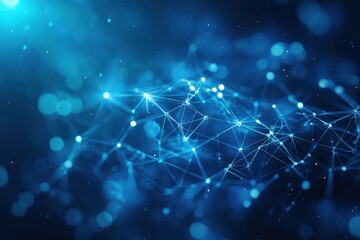 Digital network connections in futuristic technology concept