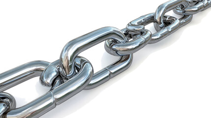 Obraz premium Chrome and Silver Chains Collection on Transparent Background Generative AI