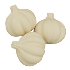 3d render  garlic  illustration