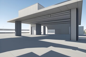 modern building with a sky Generative AI 