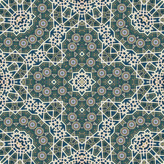 Seamless square pattern. Symmetric pattern texture