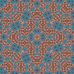 Seamless square pattern. Symmetric pattern texture