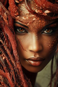 Ancient African mythological goddess Serqet.