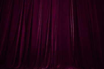 burgundy  curtain in theatre.