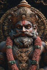Fototapeta premium Ancient Hindu mythological god Kapila.
