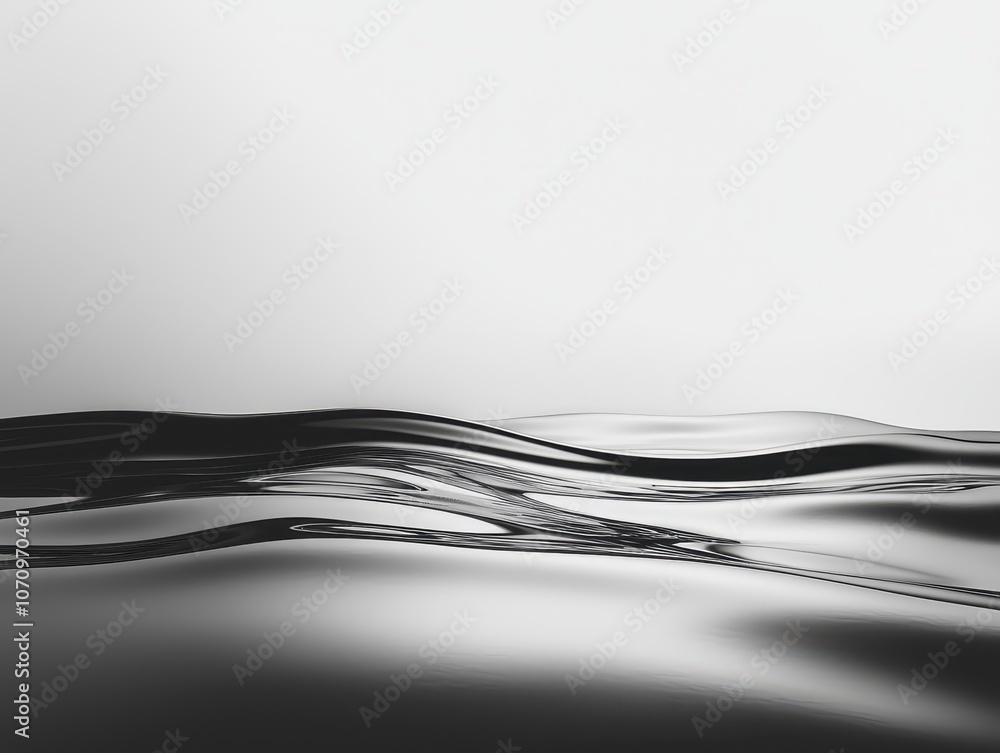 Poster a serene, abstract image of gentle waves on water, creating a calming interplay of light and shadow 