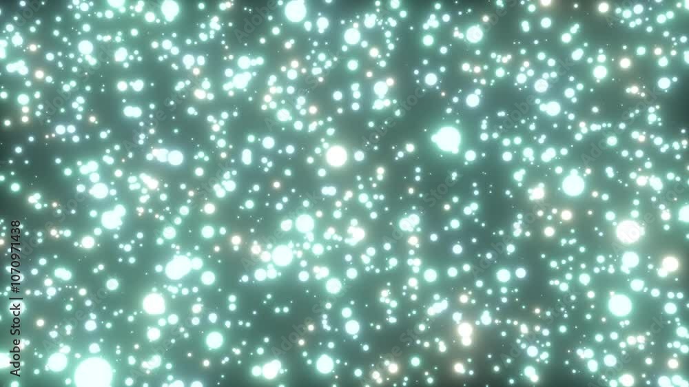 Poster abstract glowing spheres. computer generated 3d render