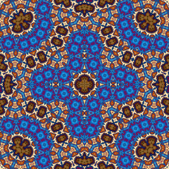Seamless square pattern. Symmetric pattern texture