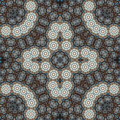 Seamless square pattern. Symmetric pattern texture