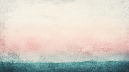 Fototapeta premium A soft, textured gradient blending pale pink and teal hues, evoking a calm and serene atmosphere, ideal for backgrounds.