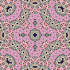 Seamless square pattern. Symmetric pattern texture