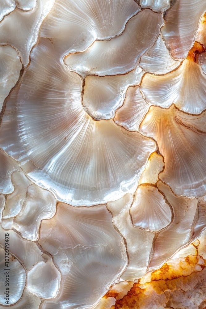 Poster a close-up view of a mushroom growing on a rock, with detailed texture and shape