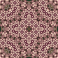 Seamless square pattern. Symmetric pattern texture