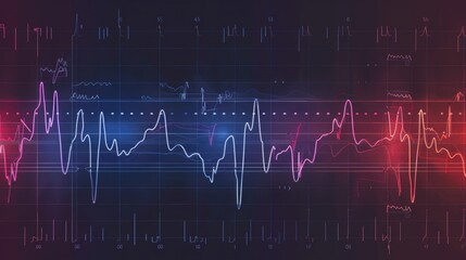 Detailed Diagram Showcasing Normal and Arrhythmic Heart Rhythm ECG Readings for Medical Analysis