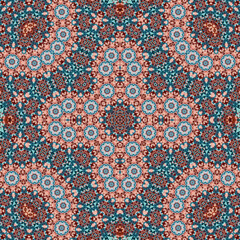 Seamless square pattern. Symmetric pattern texture