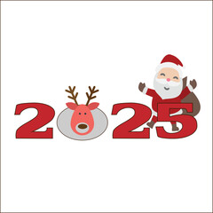 2025 vector file merry christmas and new year 