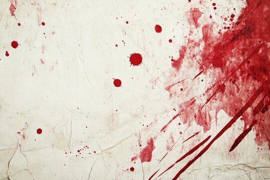 A wall covered in red paint and bloodstains, often used as a background for crime scene or horror theme