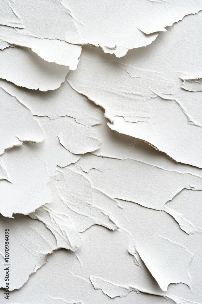 Wall mural Close-up shot of white paint on a wall, perfect for background or decoration