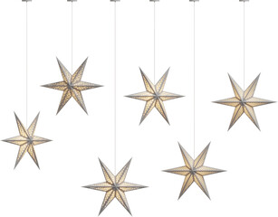 Hanging Christmas decoration with six stars