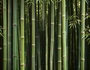 Fototapeta premium bamboo forest in green foliage