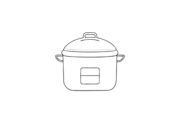 Rice Cooker Vector Art Clean and Modern Kitchen Illustration Design
