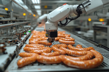 Innovative robotic technology in automated sausage production line for modern food manufacturing