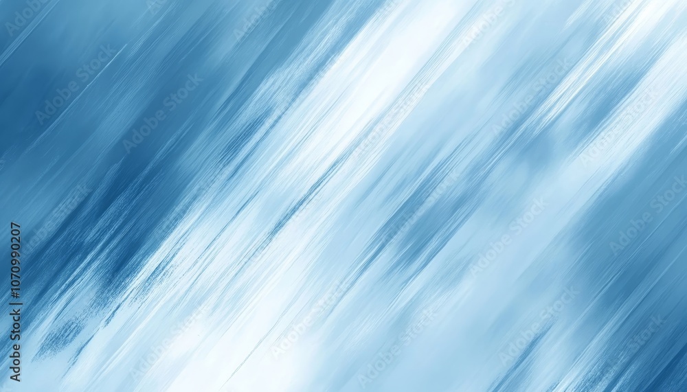 Poster abstract blurred motion background, smooth gradient, dynamic diagonal lines, blue white color scheme