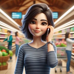 Cartonized customers shopping
