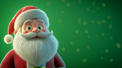Cute Santa Claus with copy space, Merry Christmas concept